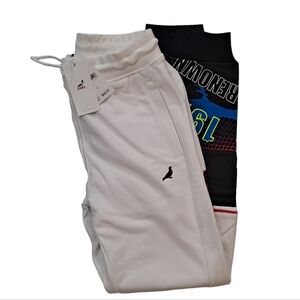 Staple Joggers White Sweatpant Men's Size Small Drawstring